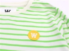 Wood Wood kjole Aya offwhite/green stripes